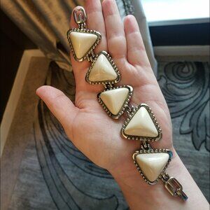 Givenchy Vintage Paris New York Chunky Silver Bracelet